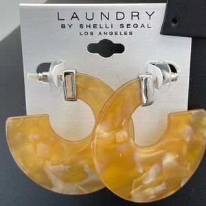 Yellow Resin Hoop  Earrings Laundry by Shelli Segal $16 ea / 3 for $25